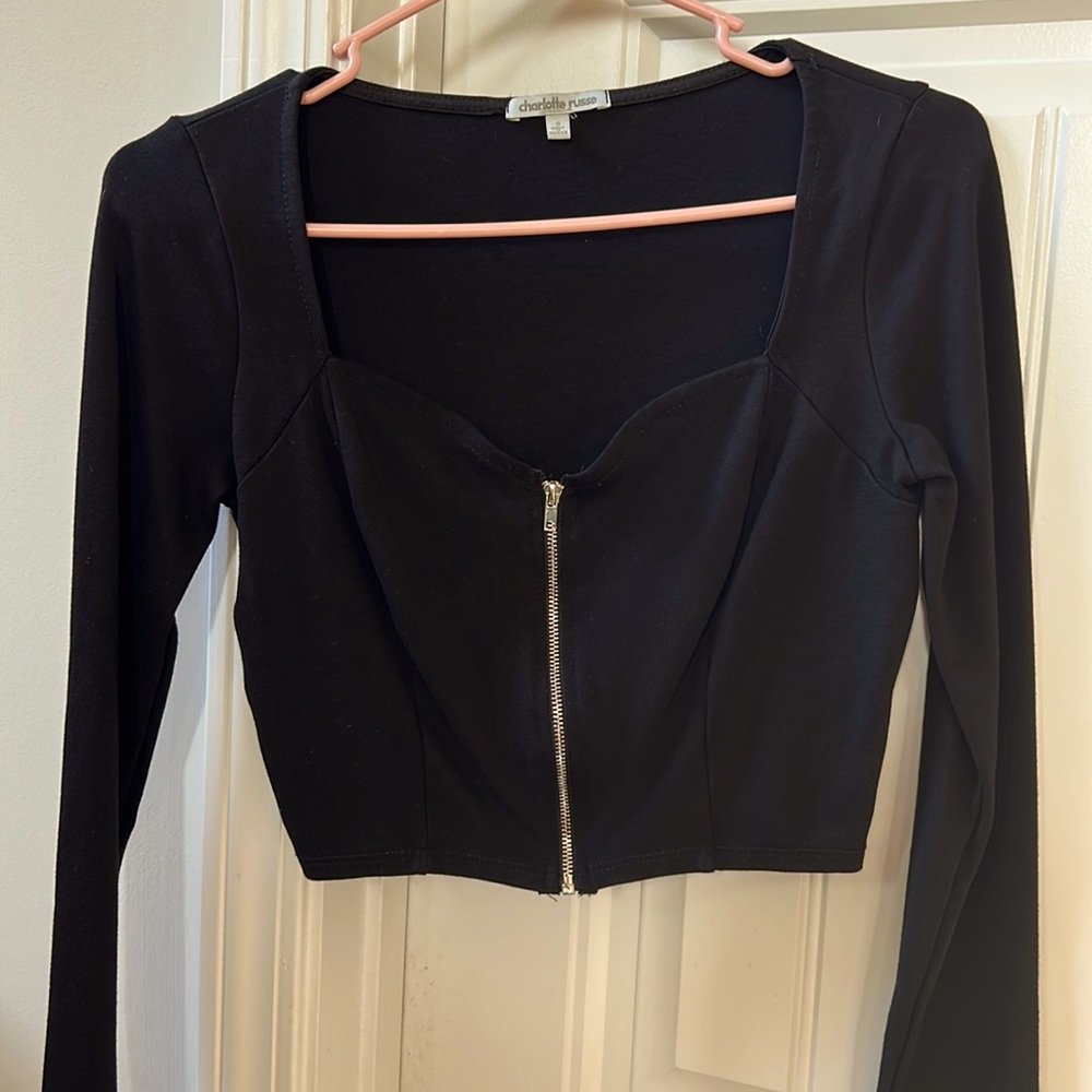 Night Out Crop Zip